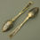 Thumbnail: 1830 Antique Imperial Russian 84 Gilt Silver 12 Tea Spoon Set w/Box Niello