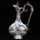 Thumbnail: Superb pair of Antique French sterling silver & crystal wine liquor vodka whiskey decanter ewer jug by P Gavard Minerva No.1