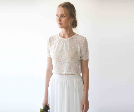 Thumbnail: Wedding Dress Separates, Two Piece Bridal Gowns  #1251