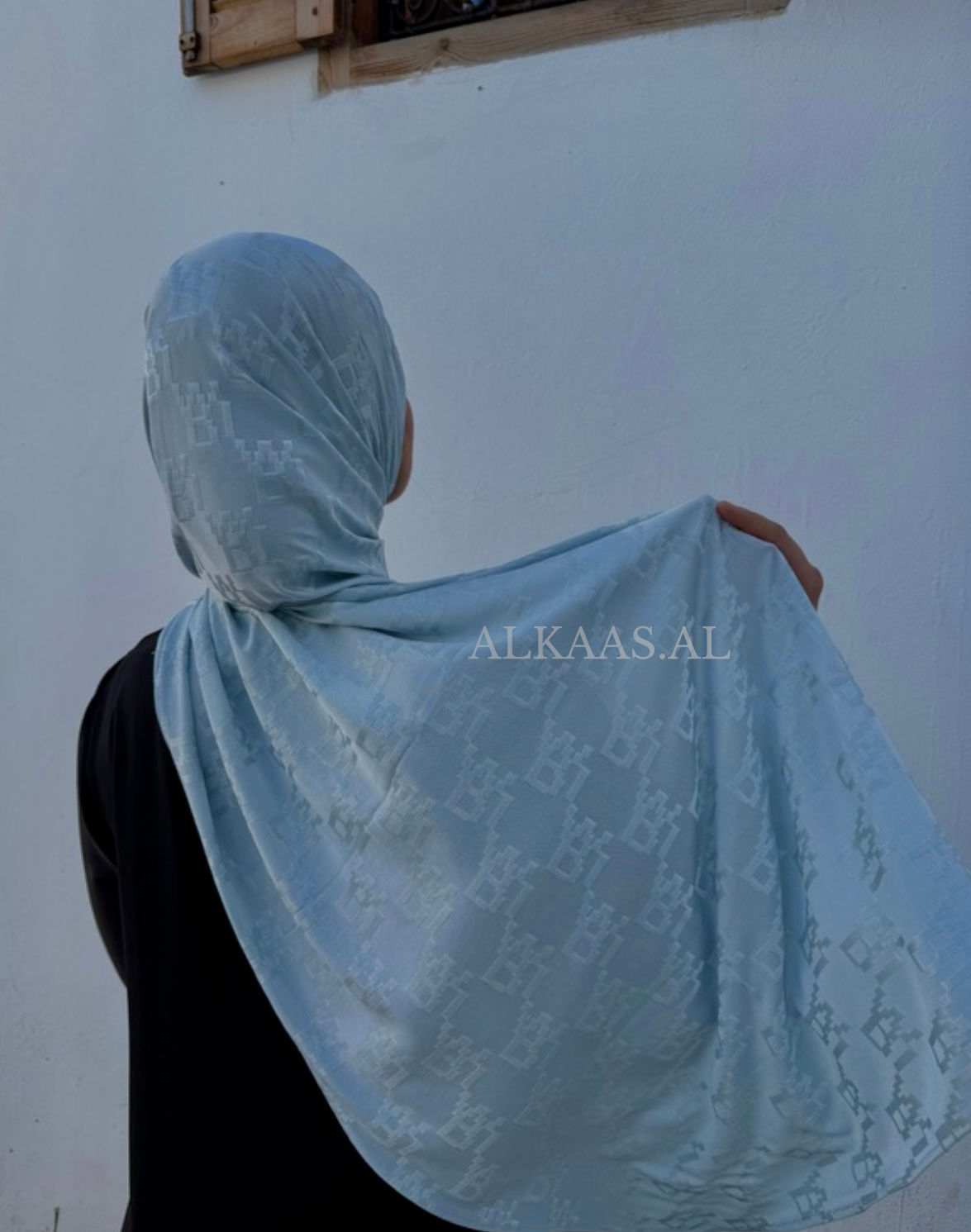 Voile Jacquard Bleu Ciel