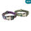 Thumbnail: Adjustable patterned collar + Silver buckle, 25 mm wide - RTP