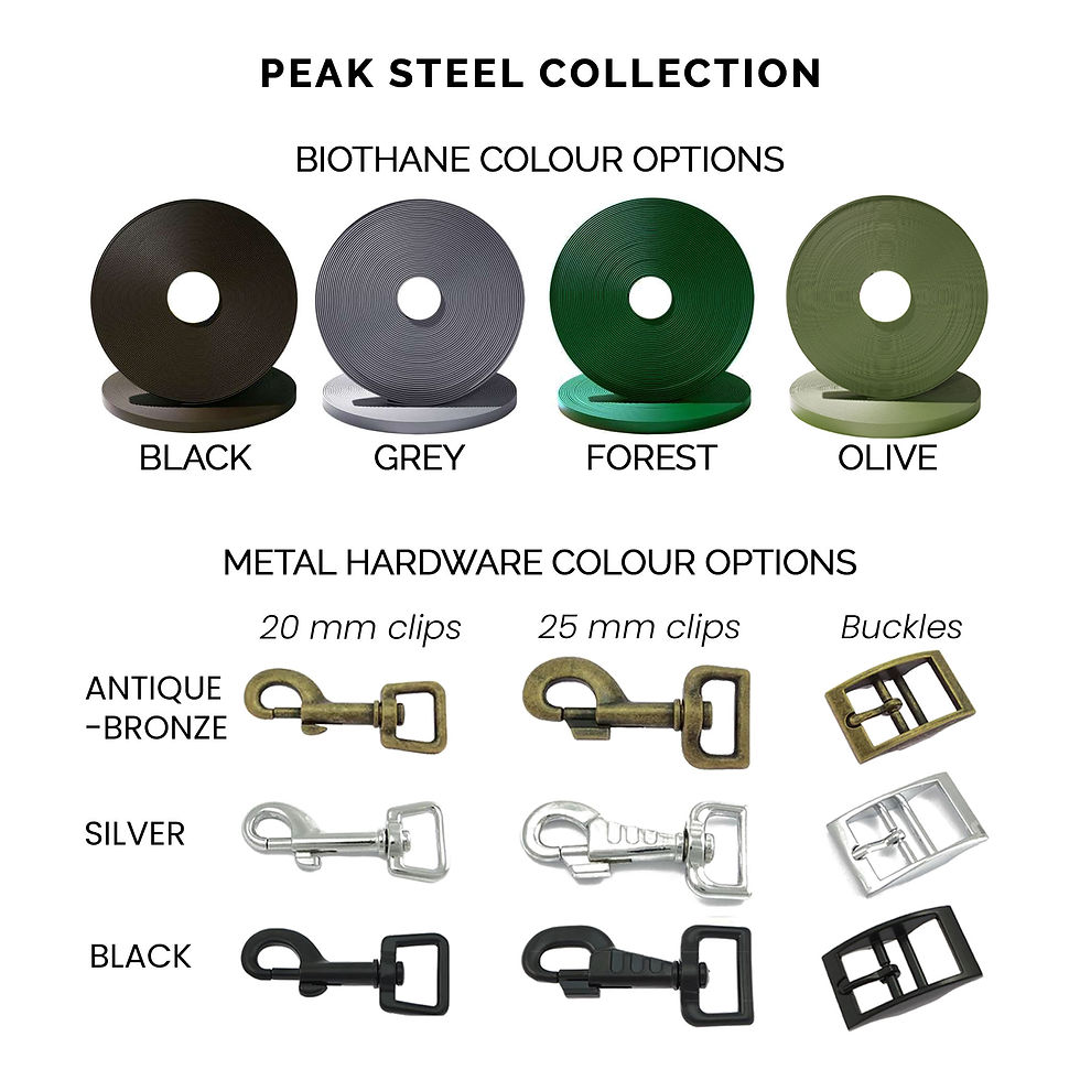 Thumbnail: Peak steel adjustable BioThane collar