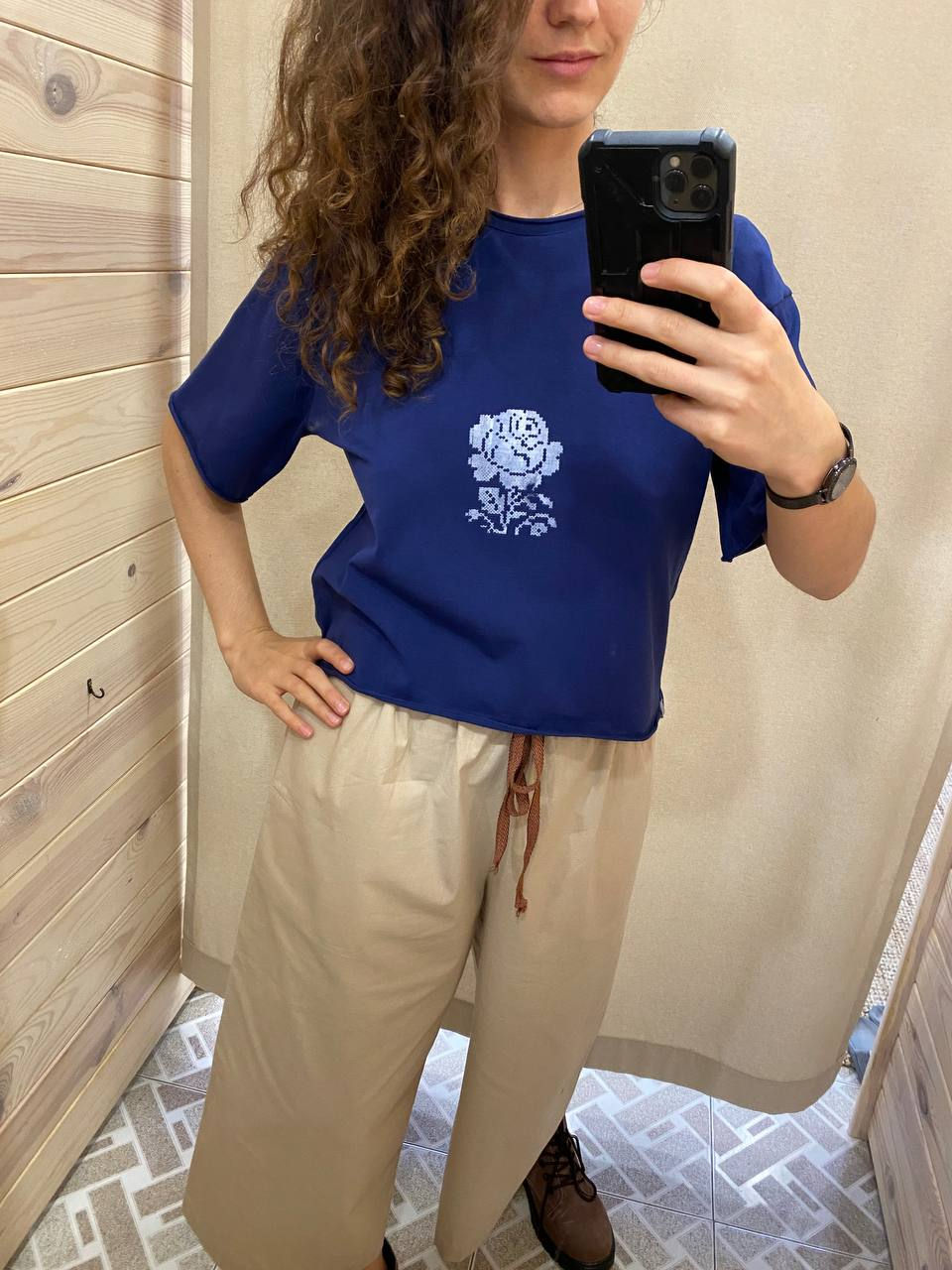 Прев'ю: Бавовняна футболка Квітка 31161