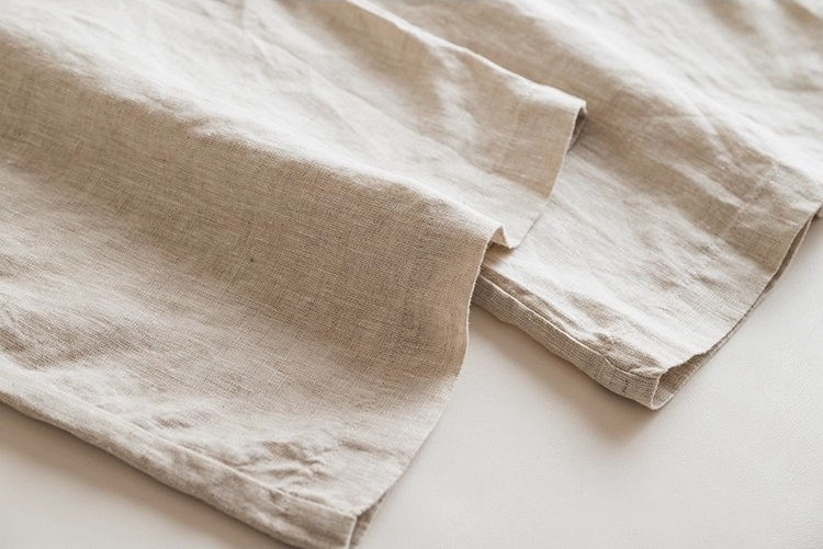 Прев'ю: Довгі прямі штани із помʼякшеного льону 03578