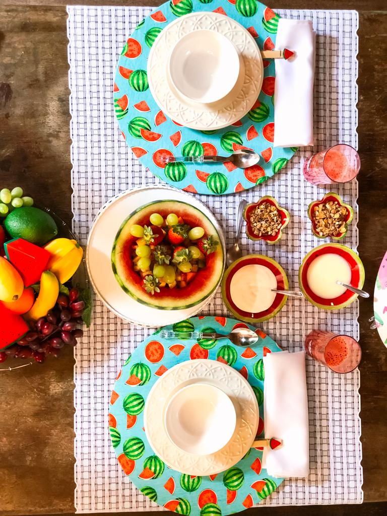 Mesa Posta Salada de Fruta