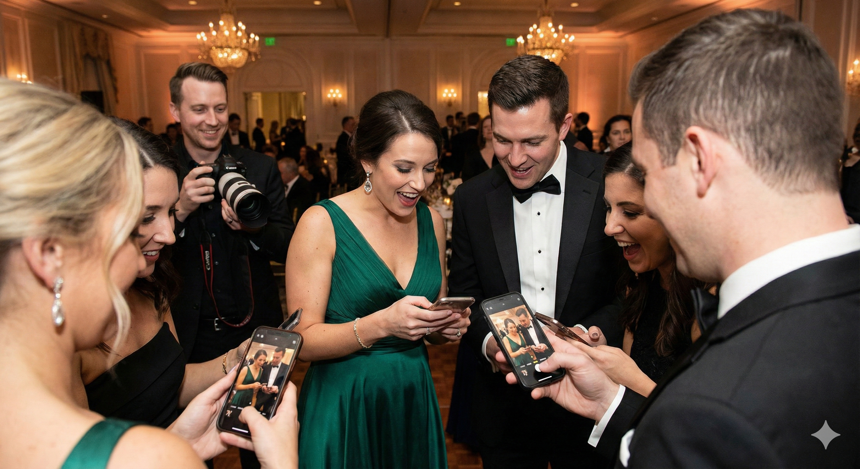 MagicTag AI-powered instant photo delivery system using facial recognition at a NJ wedding