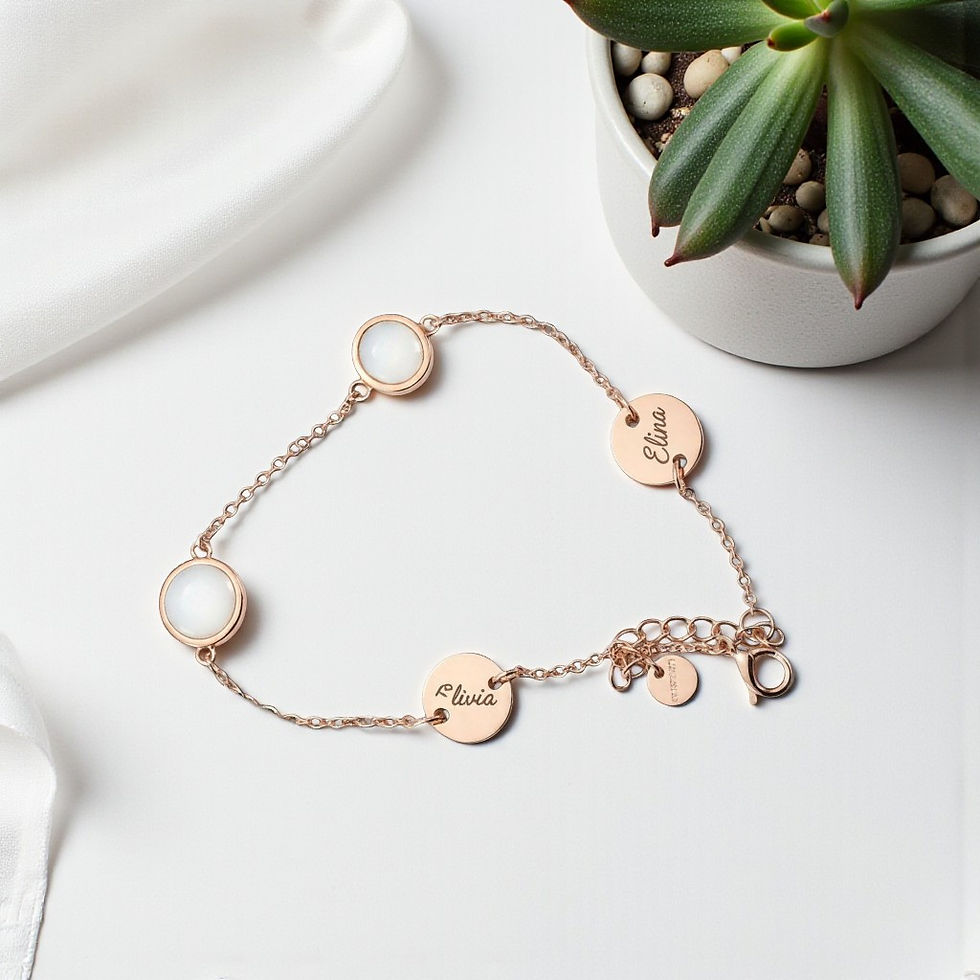 Muttermilchschmuck Armkette Felix mit Gravur