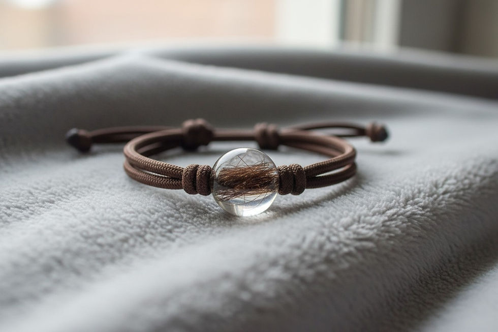 Miniaturbild: Tierhaarschmuck Armkette „Minusch“ – mit Kletterseil