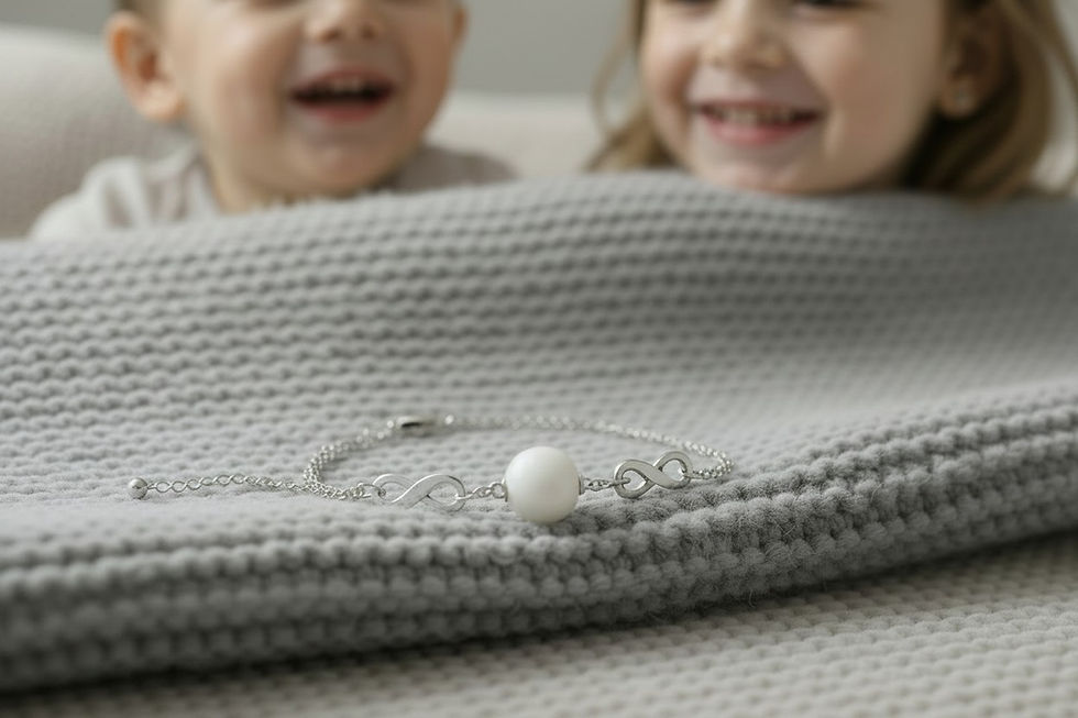 Muttermilchschmuck Armkette „Volmar“ – 925er Silber · handgefertigt aus deiner Muttermilch