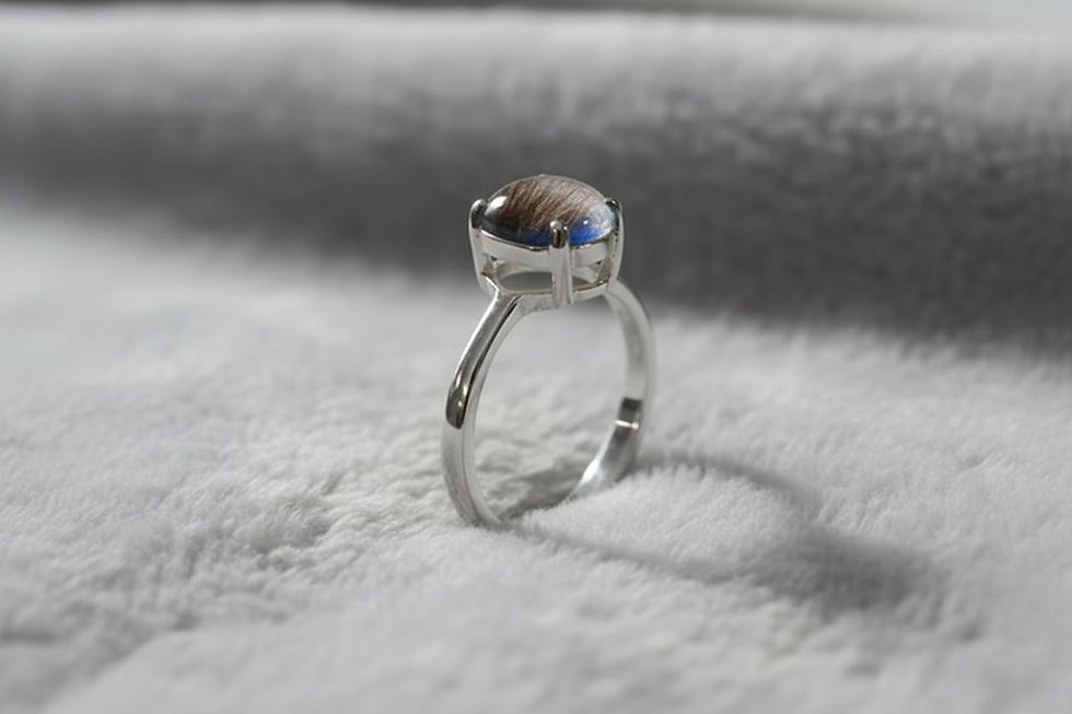 Tierhaarschmuck Fingerring „Ginolo“ 925er Silber
