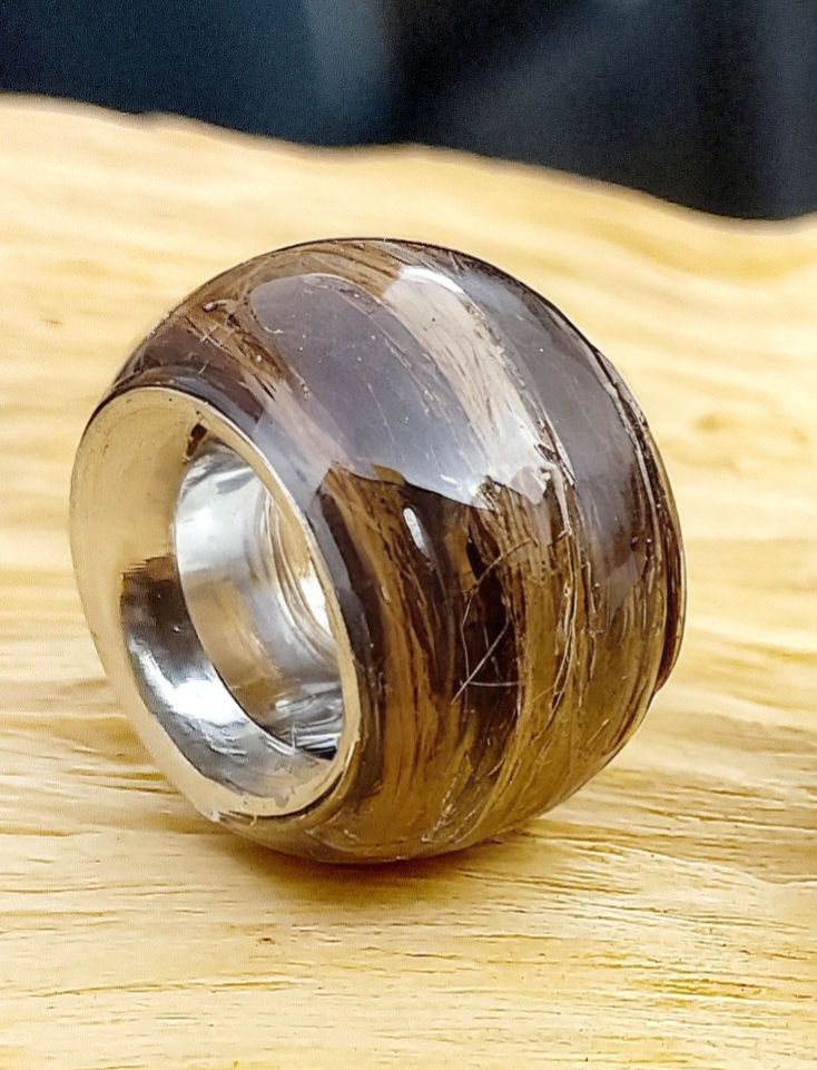 Tierhaarschmuck-Perle Maximilian mit Fell