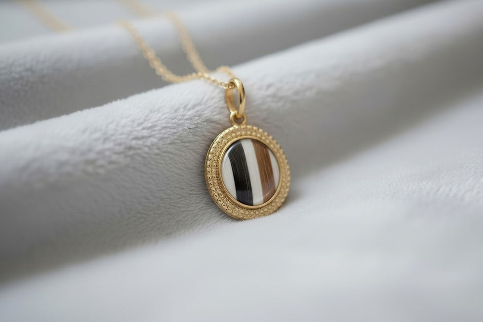 Miniaturbild: Tierhaarschmuck Halskette Valentina 12,5mm– Ein zeitloses Symbol