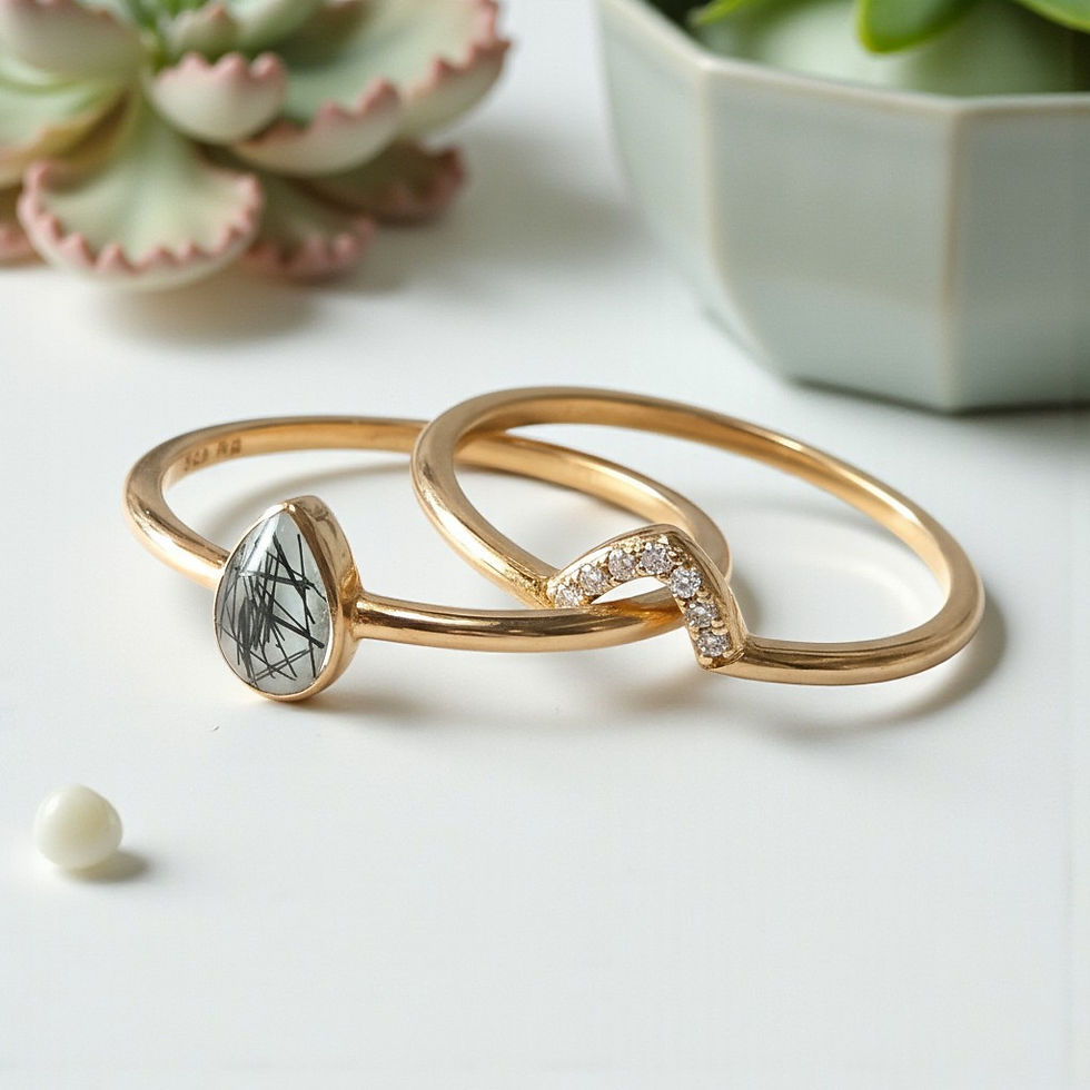 Tierhaarschmuck-Ring Tropf 6x4mm mit Fell