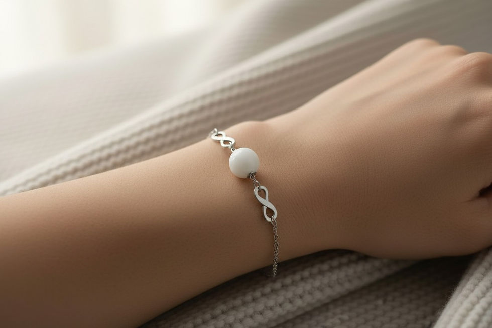 Muttermilchschmuck Armkette „Volmar“ – 925er Silber · handgefertigt aus deiner Muttermilch