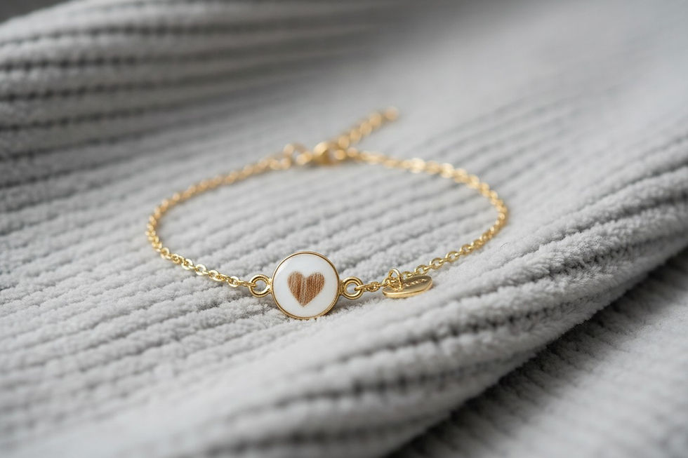 Tierhaarschmuck Armkette Tina mit Fell Herz