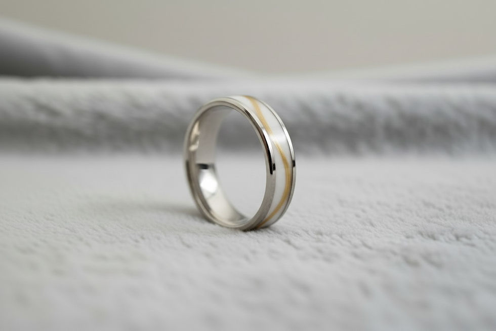 Muttermilchschmuck Fingerring „Edith“ – Chirurgenstahl 316L