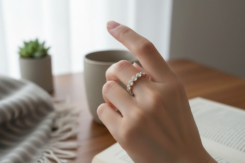 Muttermilchschmuck Fingerring „Anuschka“ – 925er Silber oder vergoldet