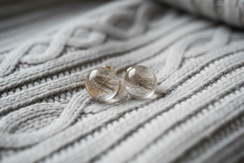 Tierhaarschmuck -Ohrringe Chris als Erinnerung