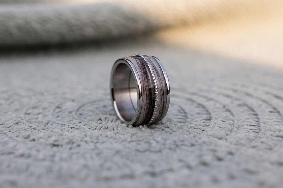 Miniaturbild: Tierhaarschmuck fingerring ziege mit zwei hunden