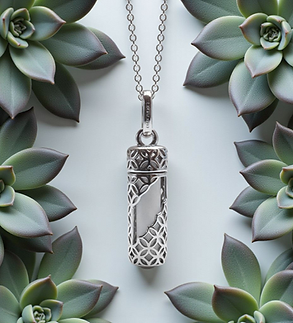 eine Halskette Engelsrufer in Silber mit einer weiss Muttermilch füllung | Muttermilchschmuck Schweiz