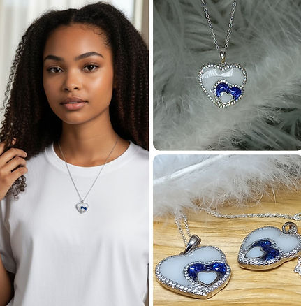 Junge Frau mit schwarem Haar und einer schönen Halskette| Muttermilch Schmuck Schweiz