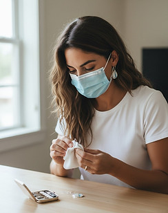 frau poliert ein schmuchstück | muttermilchschmuck schweiz