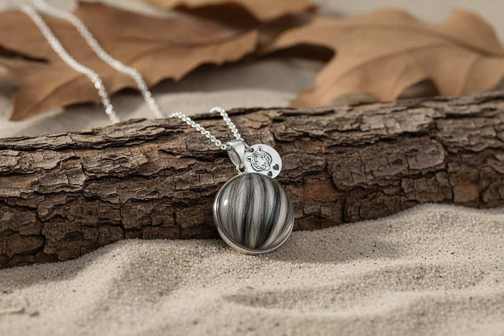 tierhaarschmuck halskette frank fell medaillon mit gravur