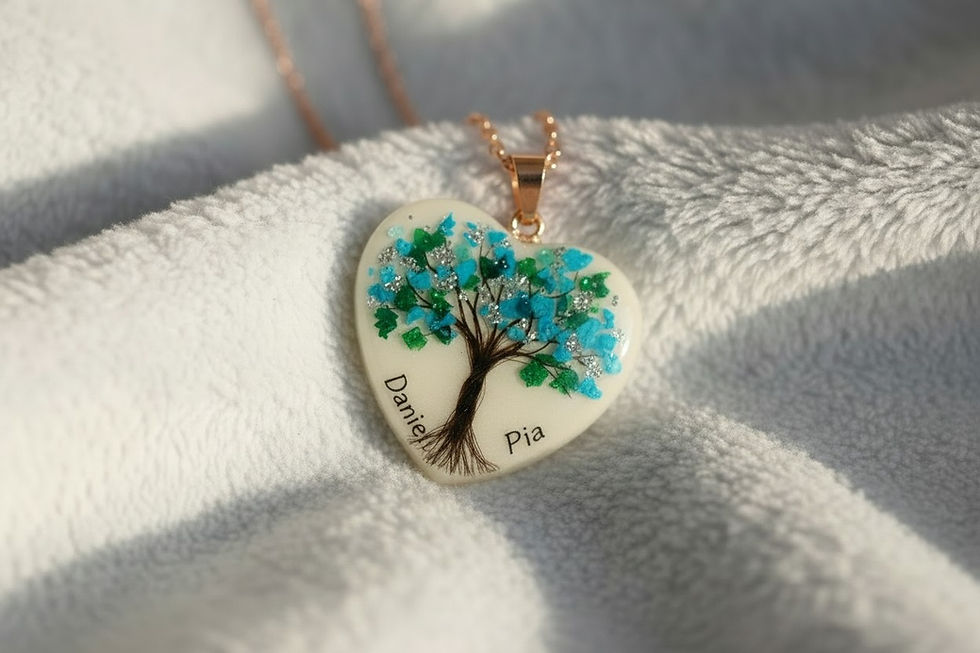 Muttermilchschmuck 925er Halskette Leona 25mm Haar Baum des Lebens