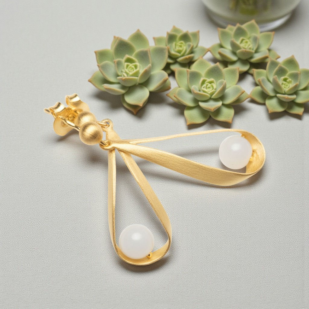 Muttermilchschmuck Ohrringe Wini 27x12mm