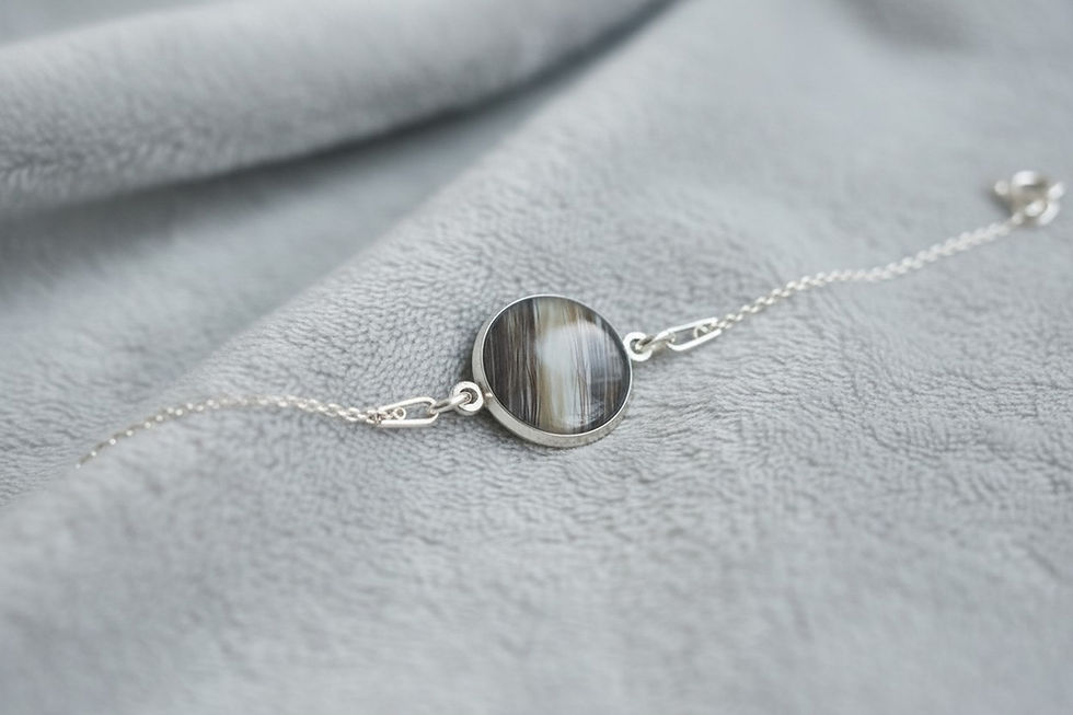 Tierhaarschmuck Armkette Tina sterlingsilber