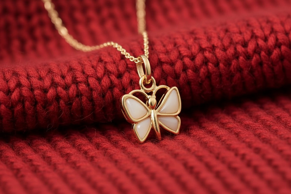 Miniaturbild: Muttermilchschmuck Halskette „Schmetterling“