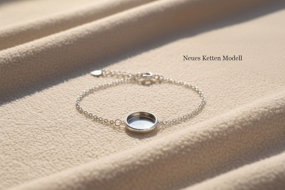 Tierhaarschmuck Armkette Tina Silber925er mit Fell& Gravuren Platte