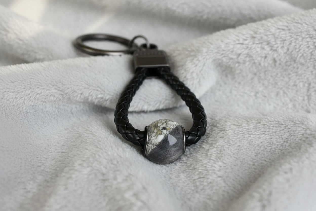 Schlüsselanhänger Tierhaarschmuck Hai