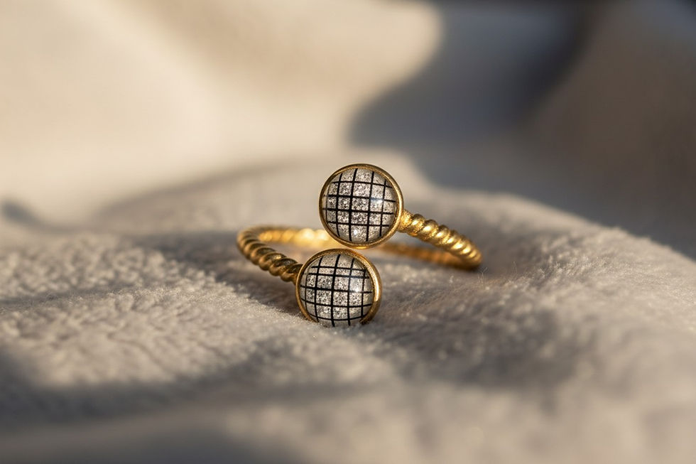 Tierhaarschmuck Fingerring Wellensittich mit Fell & Hintergrundfarbe