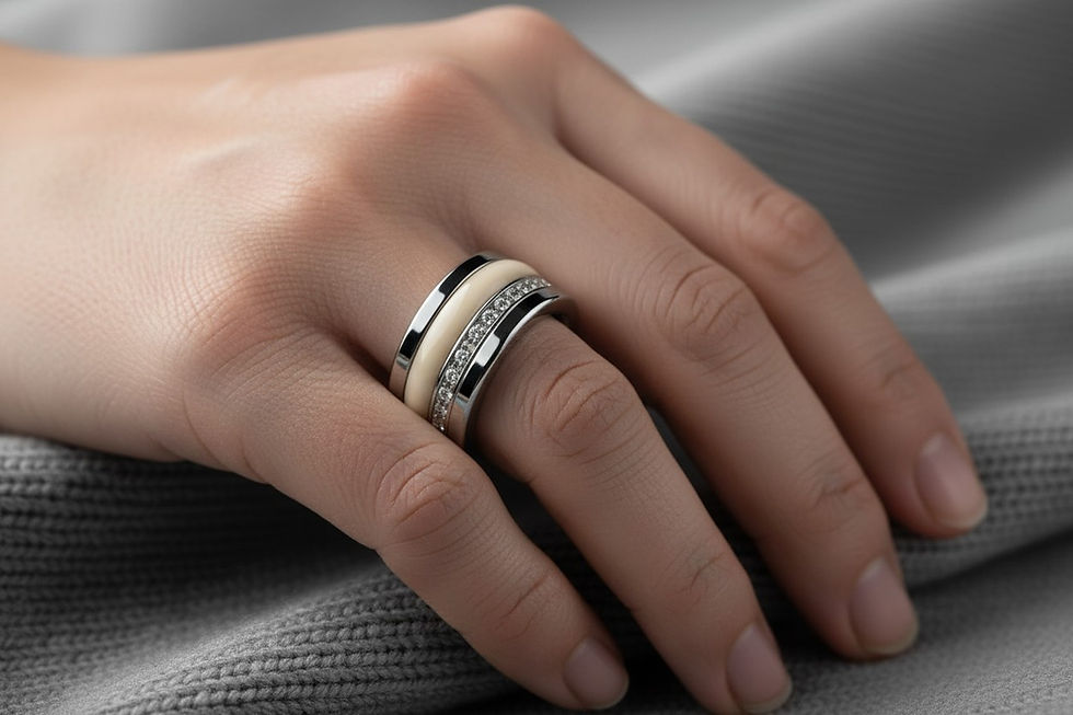 Muttermilchschmuck Fingerring „Wesbe“ – 10 mm Stapelring