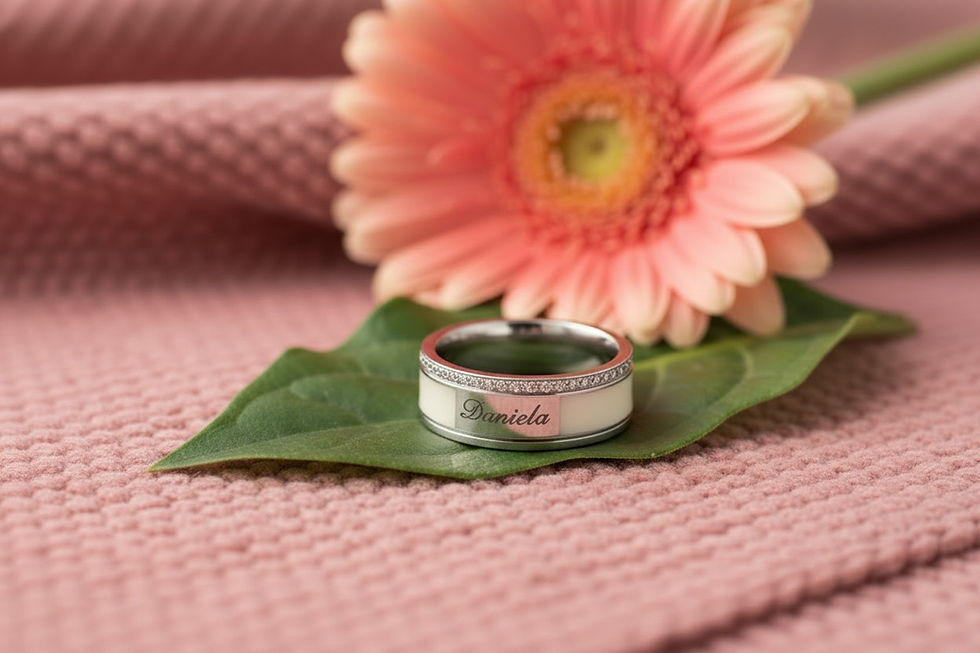 muttermilchschmuck fingerring florian 7mm edelstahl modern