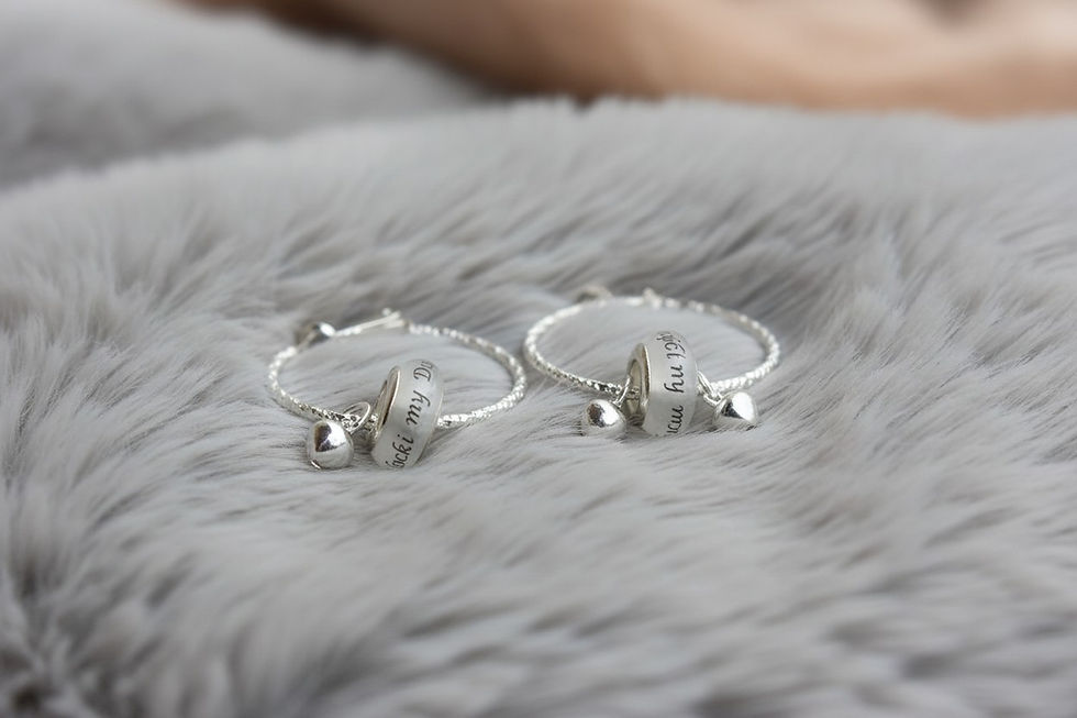 Tierhaarschmuck Ohrringe Kiara mit Asche