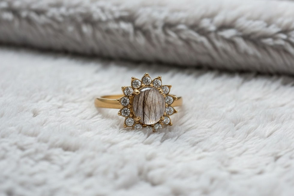 Miniaturbild: Tierhaarschmuck Fingerring "Sibylle" mit Fell