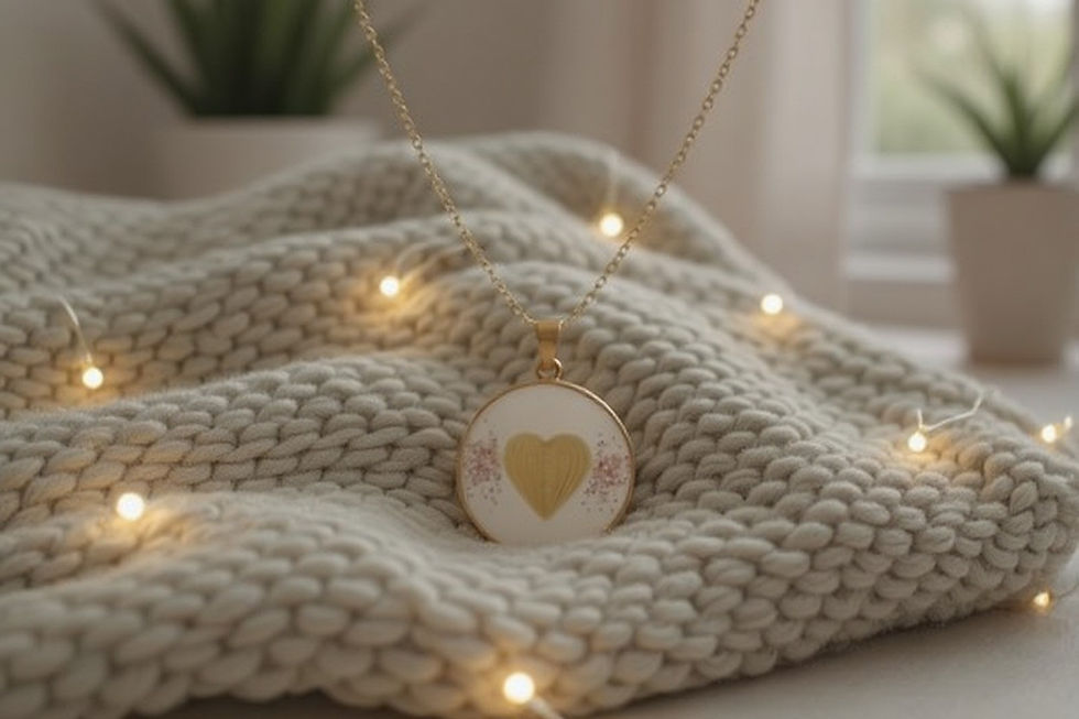 Miniaturbild: Muttermilchschmuck 925er Halskette „Danilo“ – Haar‑Herzen voller Gefühl