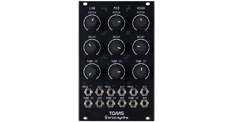 Erica Synths Toms front panel