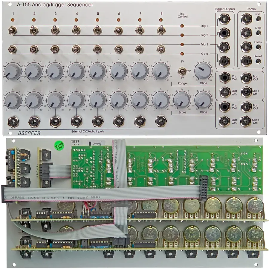 Doepfer A-155 Analog/Trigger Sequencer front panel