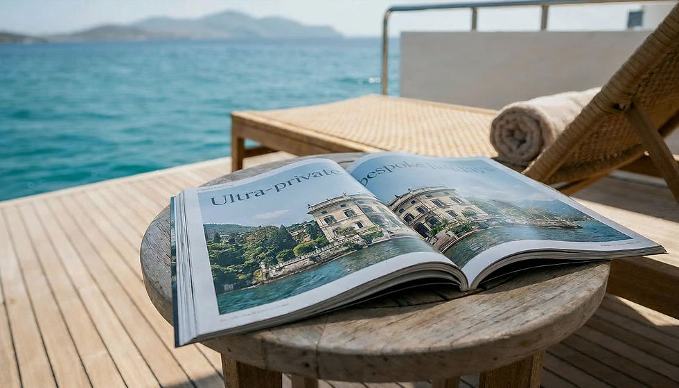Luxury lifestyle magazine with Revamont article