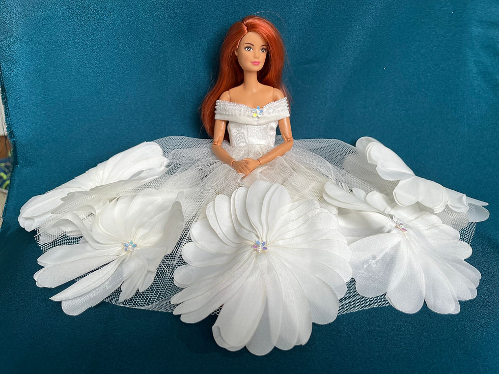 Thumbnail: White Gown for Doll.