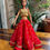 Thumbnail: Red and Golden Wedding Dress.