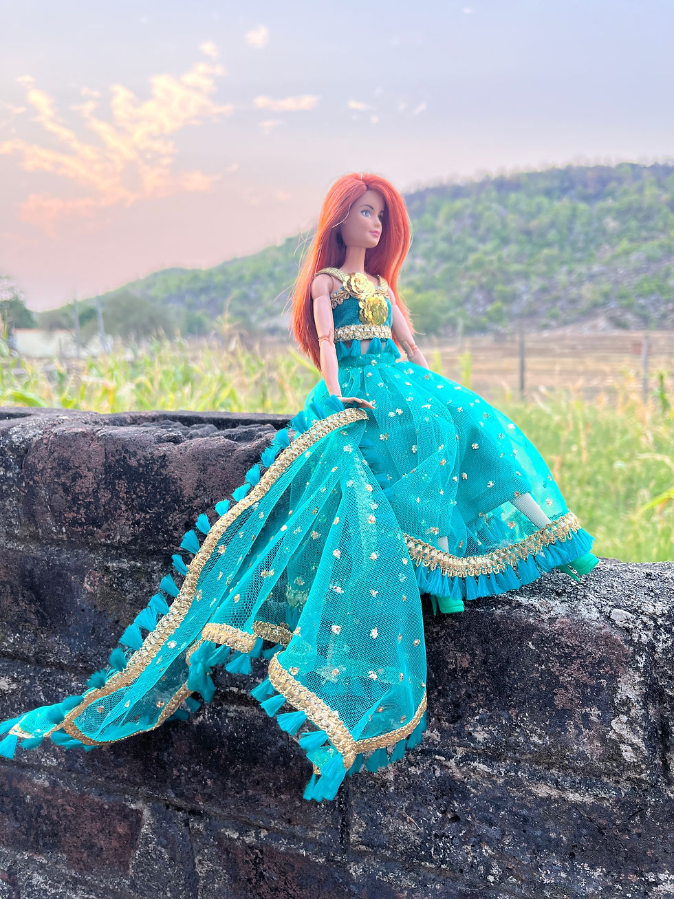 Thumbnail: Turquoise Green Lehanga.