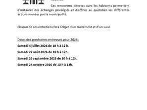 Rdv du Maire en direct