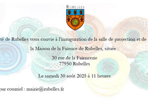 Inauguration de la salle de projection et de conférence de la Maison de la faïence de Rubelles