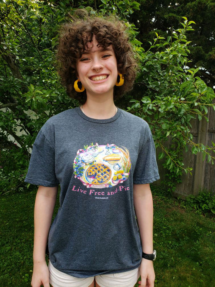 Blueberry Pie T-Shirt I Live Free t-shirt I Personalized Gift I Foodie Apparel