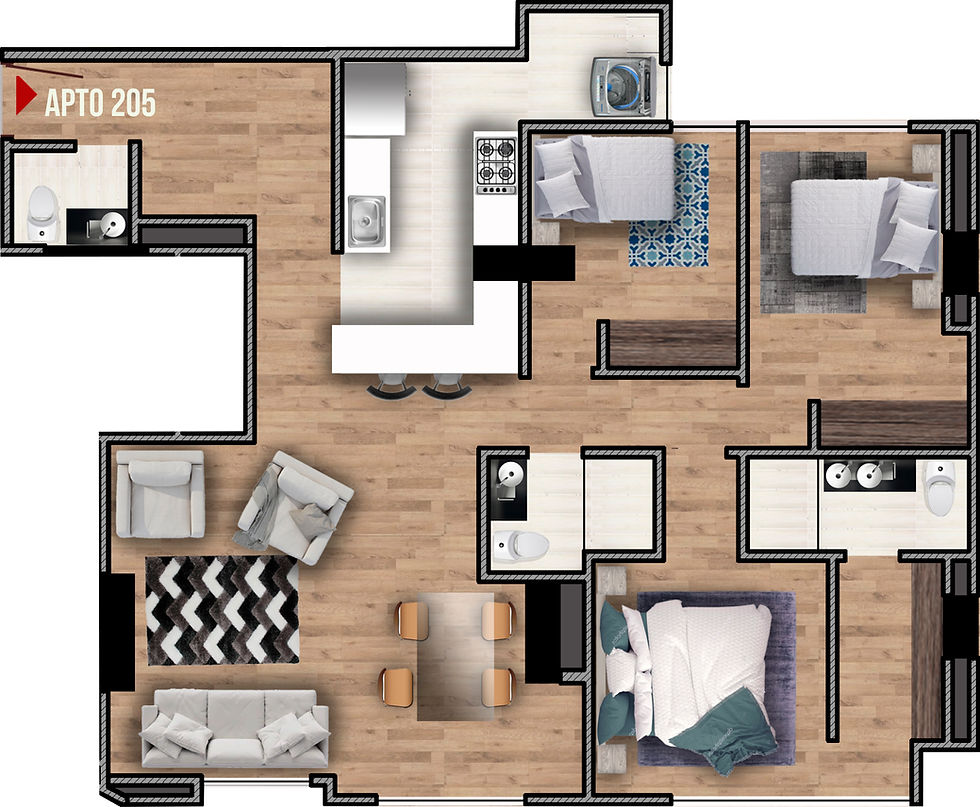 APTO 205  volterra village