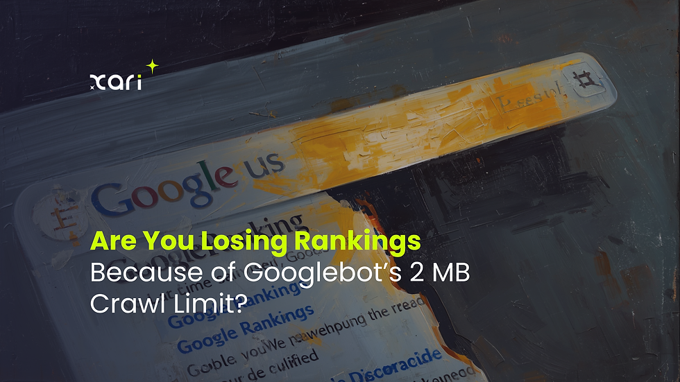 Image showing drop in google search results ranking pertaining to Googlebot's Crawl Limit of 2MB
